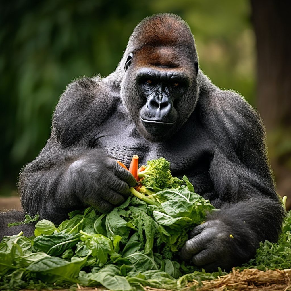 Por que os gorilas regurgitam sua comida