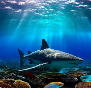 Os tubarões-touro estão na Grande Barreira de Corais