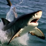 Tiger Shark Jumping Out of Water