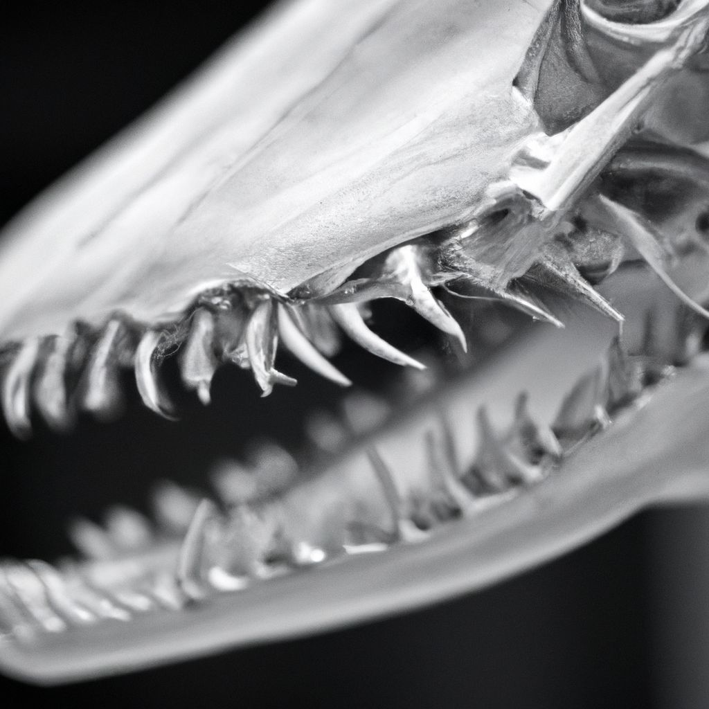 Esqueleto de tubarão-touro