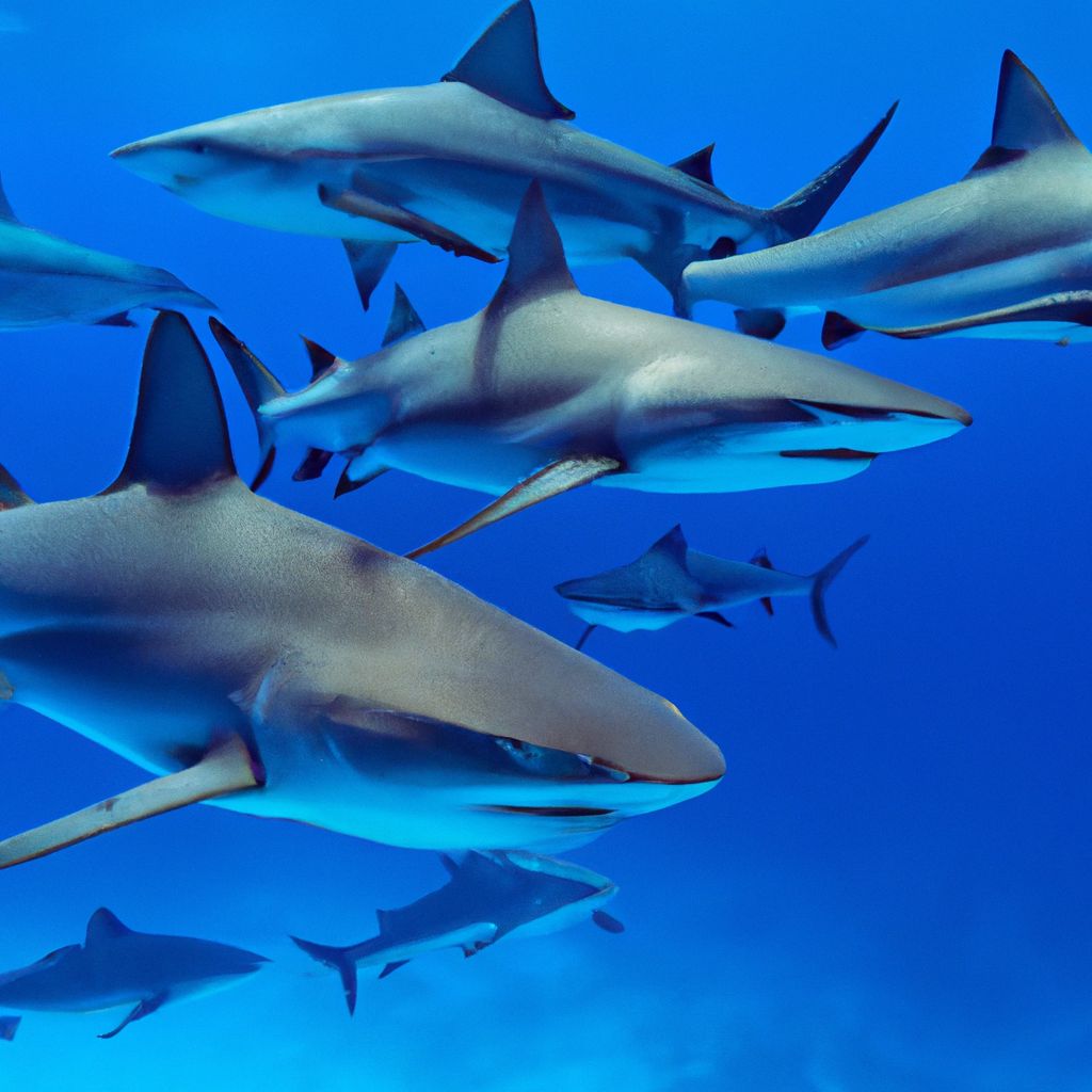 Gli squali toro viaggiano in gruppo