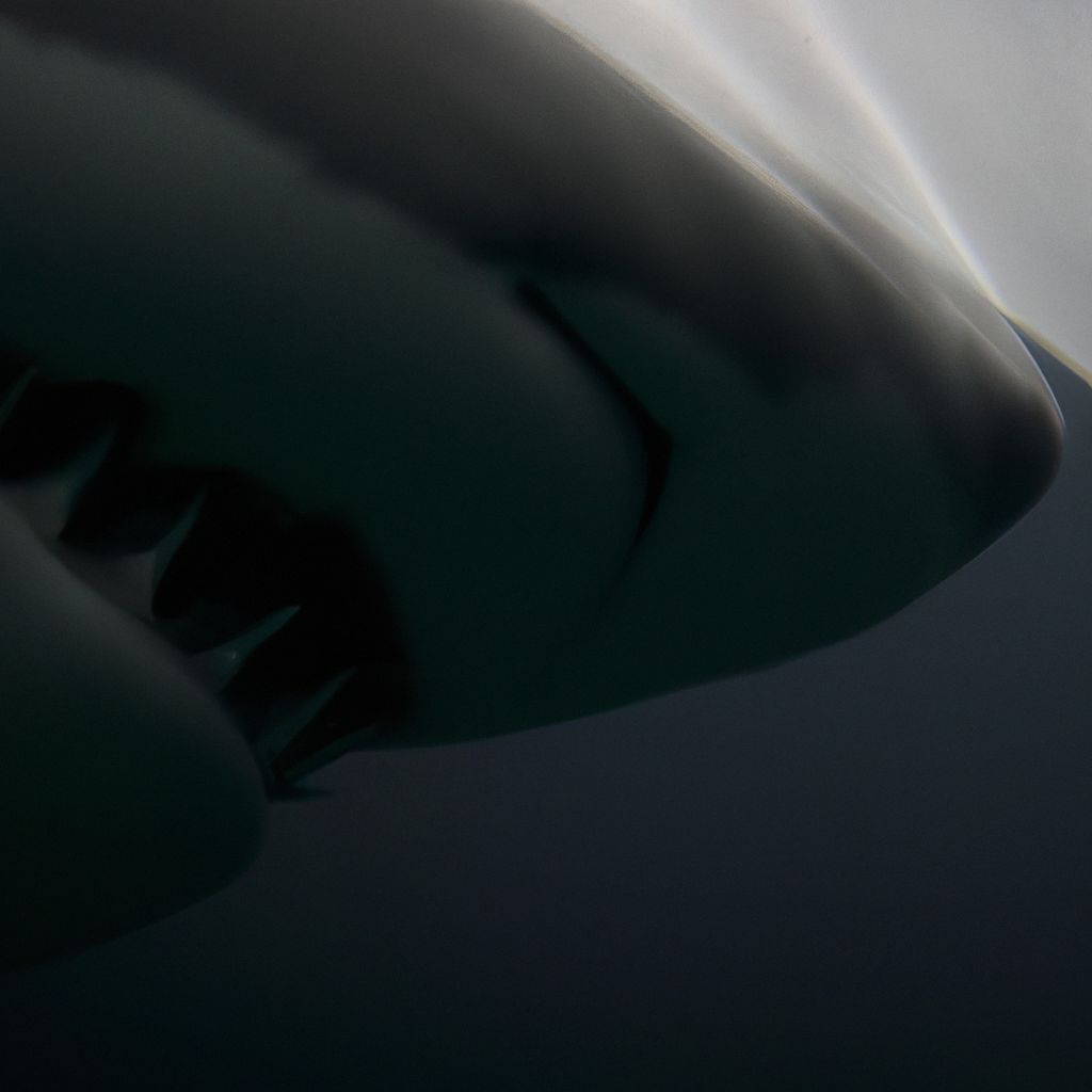 Branquias de gran tiburón blanco