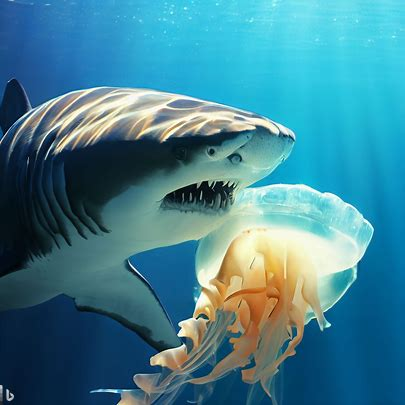 Os tubarões-tigre comem medusas