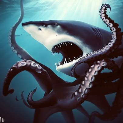 Great White Shark vs Giant Pacific Octopus