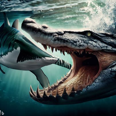 Tubarão Tigre vs Crocodilo