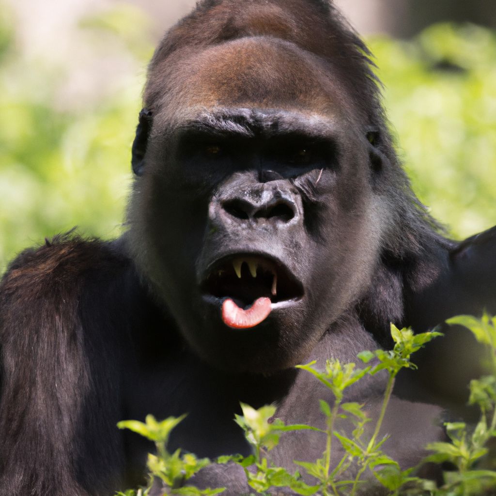 Waarom steken gorilla's hun tong uit?